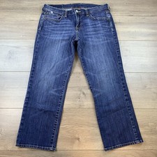 Lucky Brand Sweet  N Low Crop Jeans Women  s 8/29 Blue Dark Wash Denim Pockets