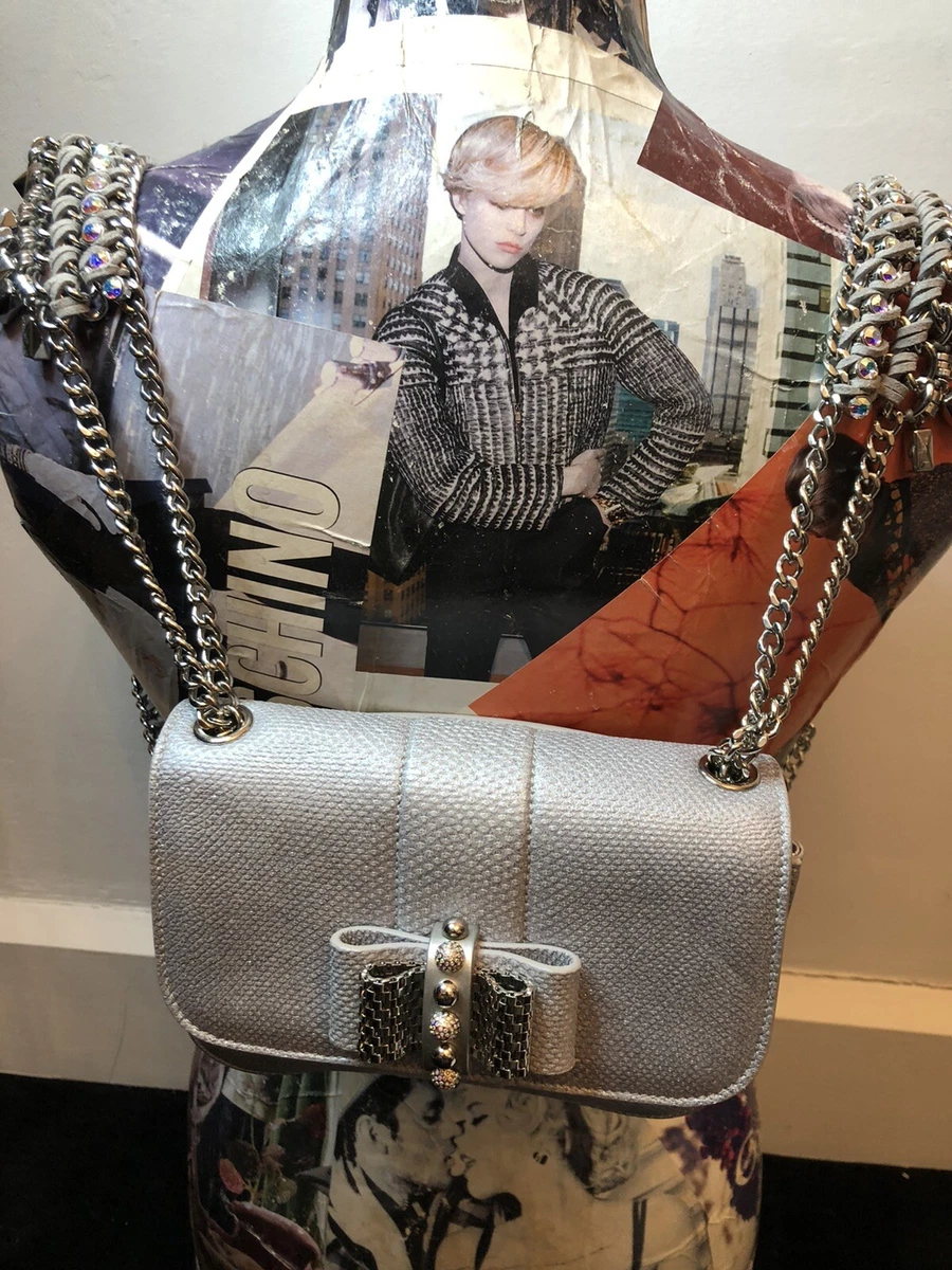 Christian Louboutin Silver Backpack, Jewel Encrusted Rucksack, Worn Once,  Sample