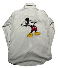 Vintage 70s Kennington California Mickey Mouse Pearl Snap Shirt Size M AN9