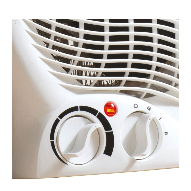 Portable 2000 W Electric Fan Heater Thermostat 2 Heat Settings with