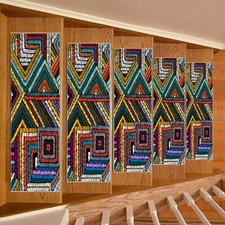 Colorful Stair Rug, Patchwork Tread Rug, Sewing Pattern Carpet, Stair Tread
