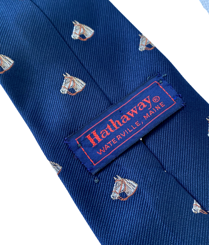Hathaway Vintage Motif Tie Men's Equestrian Preppy Trad Ivy Style Switzerland - Picture 4 of 4