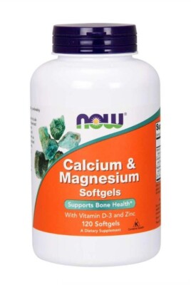 NOW FOODS CALCIUM & MAGNESIUM D3 AND ZINC 120 SOFTGEL TABLETS