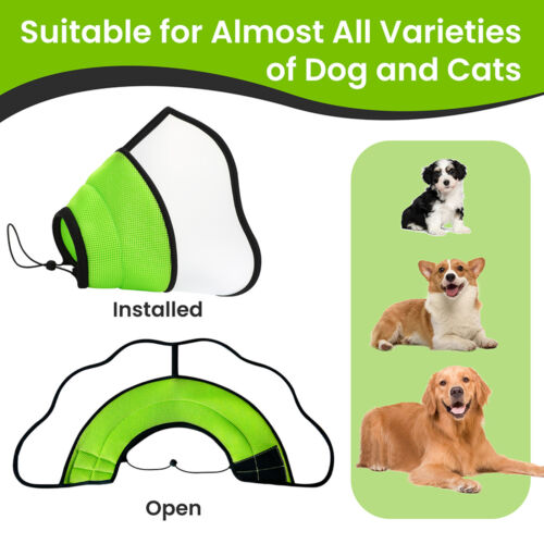 Soft Dog Cone for Dogs After Surgery Breathable Pet Recovery Elizabethan Collar - Picture 5 of 8