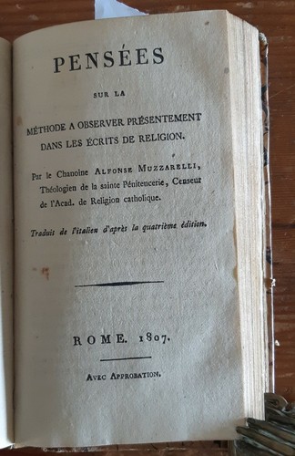 Muzzarelli. Jean Jaques Rousseau, Accusateur Des Pretendus Philosophes 1807 - Picture 5 of 11