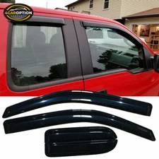 Fits 04-14 Ford F150 Supercab Extended Cab Window Visors Rain Sun Guard Vent 4Pc