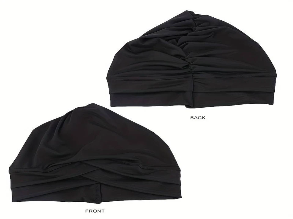 Turban hijab femmes, bonnet foulard hijab élastique, cross head wrap - Photo 3/4