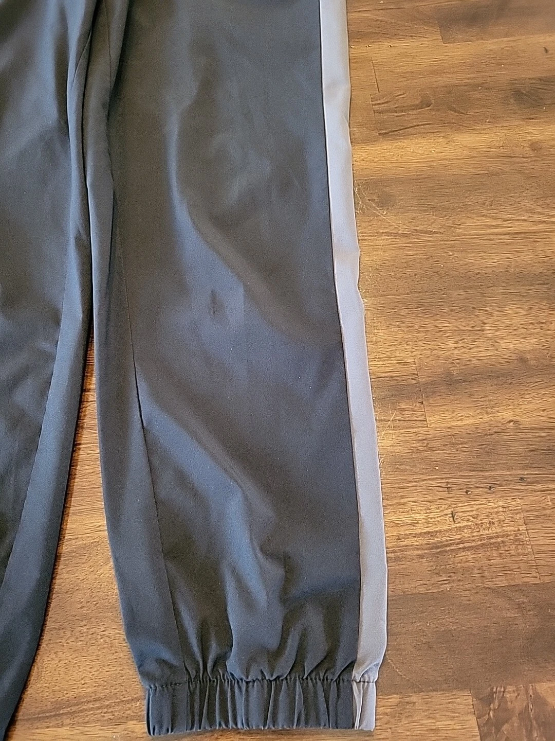fabletics joggers gray stripe pants