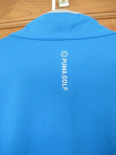Men's Puma Golf 1/4 Quarter Zip Jacket - Size XL - Medium Blue - Picture 4 of 8
