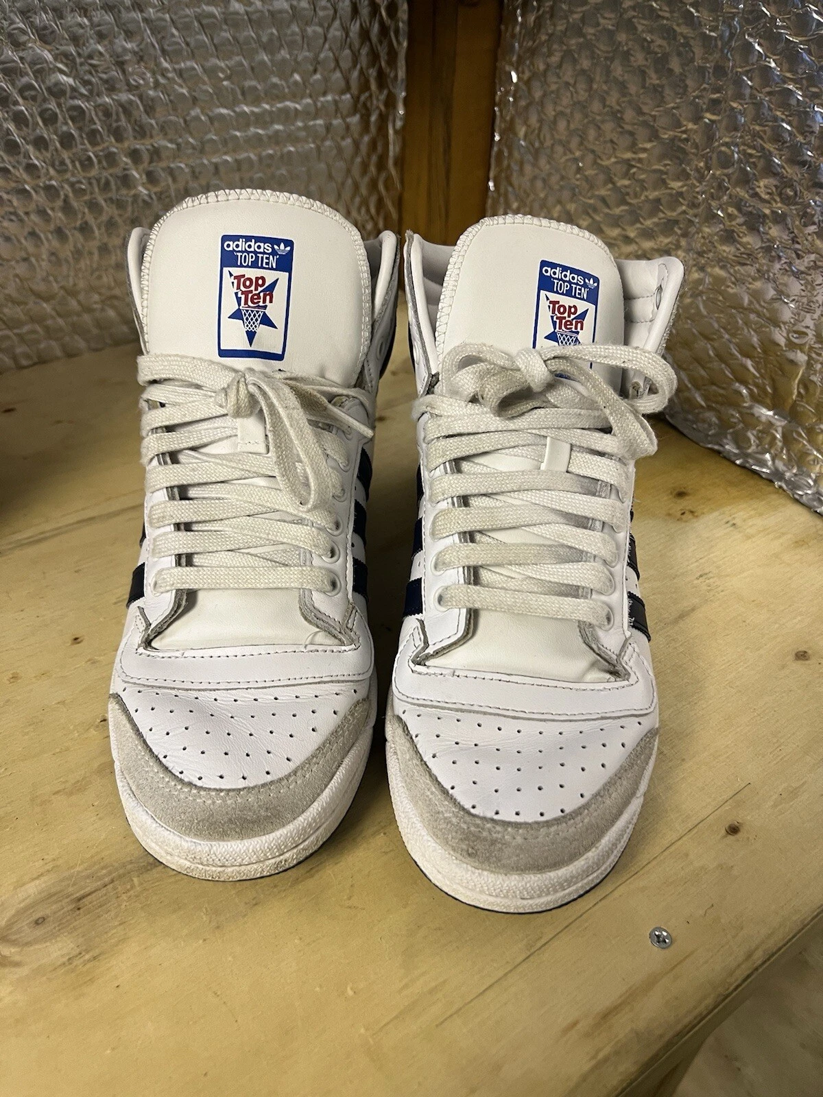 Nuove scarpe da ginnastica Adidas Originals Top Ten Hi GX0740 da uomo in pelle taglia 7