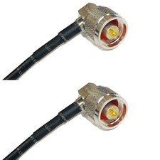 RFC240UF N MALE ANGLE to N MALE ANGLE Coax RF Cable USA-Ship Lot