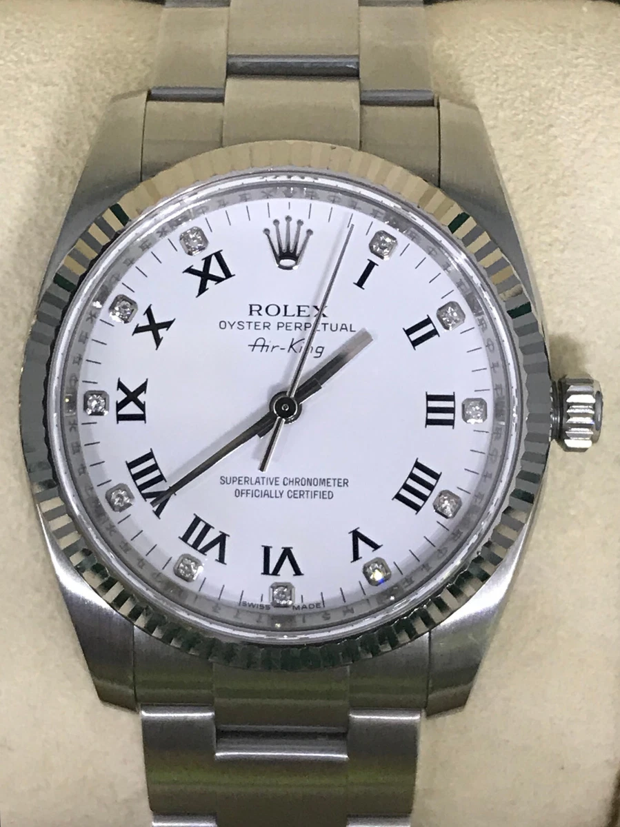 Rolex air top king fluted bezel