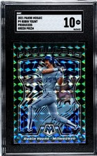 2021 Panini Mosaic P9 Robin Yount Producers GREEN PRIZM SGC 10 GEM MINT