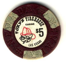 Foxy's Firehouse Casino Las Vegas Nevada $5 Chip 1977