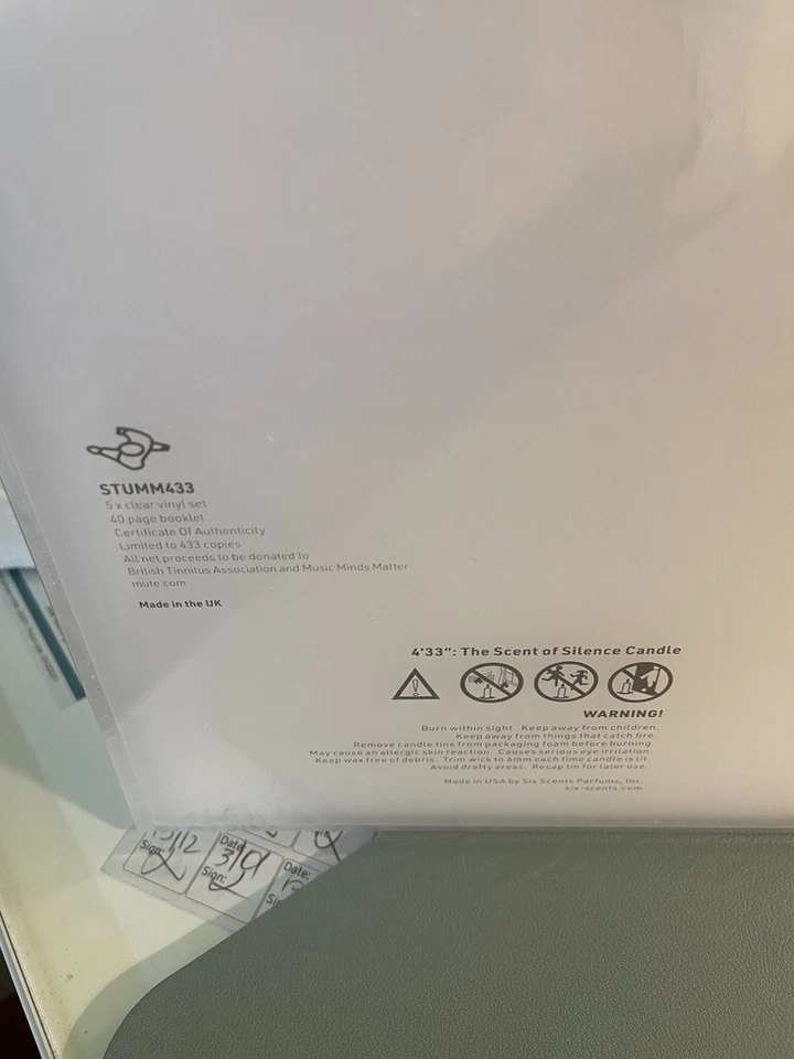 STUMM433 5x clear LP boxed ltd to 433 copies Complete New Order Depeche Voltaire - Image 3 of 4