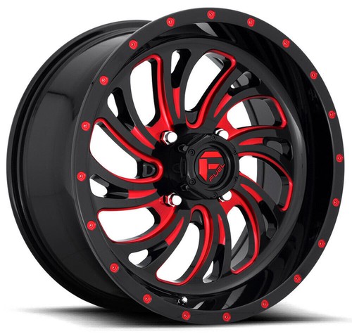 Red Rims 18 4-Fuel UTV D641 Kompressor 18x7 4x136 +13mm Black/Red Wheels Rims 18 ...