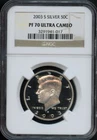 NGC - Kennedy Half Dollar - 50c - 2003 S SILVER - PF - 70 - ULTRA CAMEO