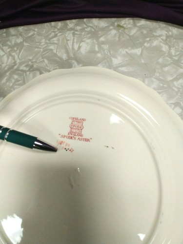 COPELAND SPODE ENGLAND SPODES ASTER 10 1/2INCH PLATE WITH ALL THE MARKINGS - Picture 7 of 10