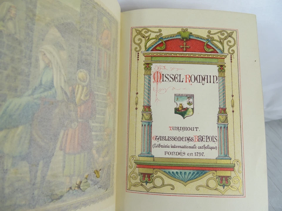 1879 Fine Binding French Missal Catholic Prayer Book Chromolithographs - Image 2 of 4