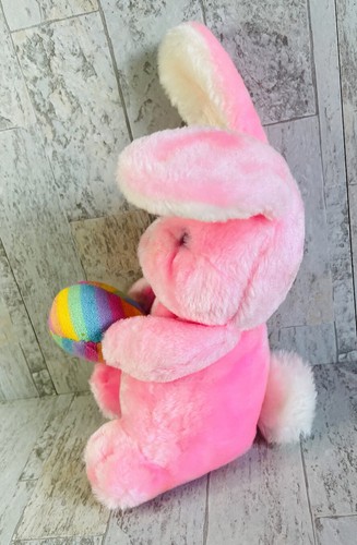 Vintage Animal Fair Plush Bunny Rabbit Pink Bunnyville 14” Easter Egg Bunny - Picture 3 of 9