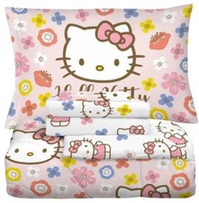 Hello Kitty "Pretty Bloom" Kids Bed Set-W84039180455, W83776599515, W83758725665