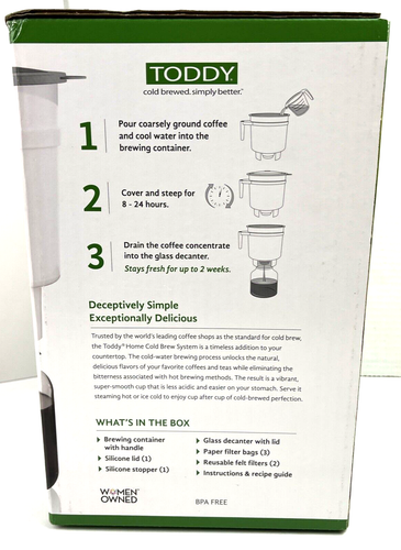 TODDY Home Cold Brew System, Coffee Brewer, USA, Brewer, Lids, Decanter, Guide - Picture 6 of 9