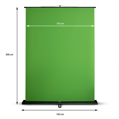 Fotohintergrund 150 x 200 cm - Green Screen Leinwand - faltbar - Teleskoptechnik