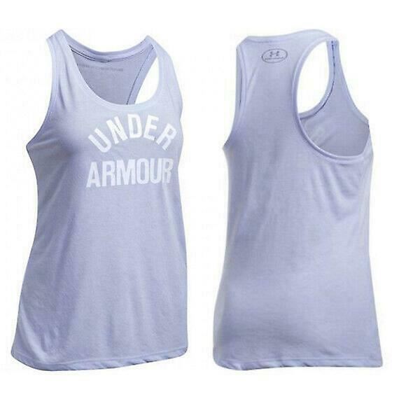 Under Armour Threadborne Wordmark Tank Top Lavender Ice Metallic