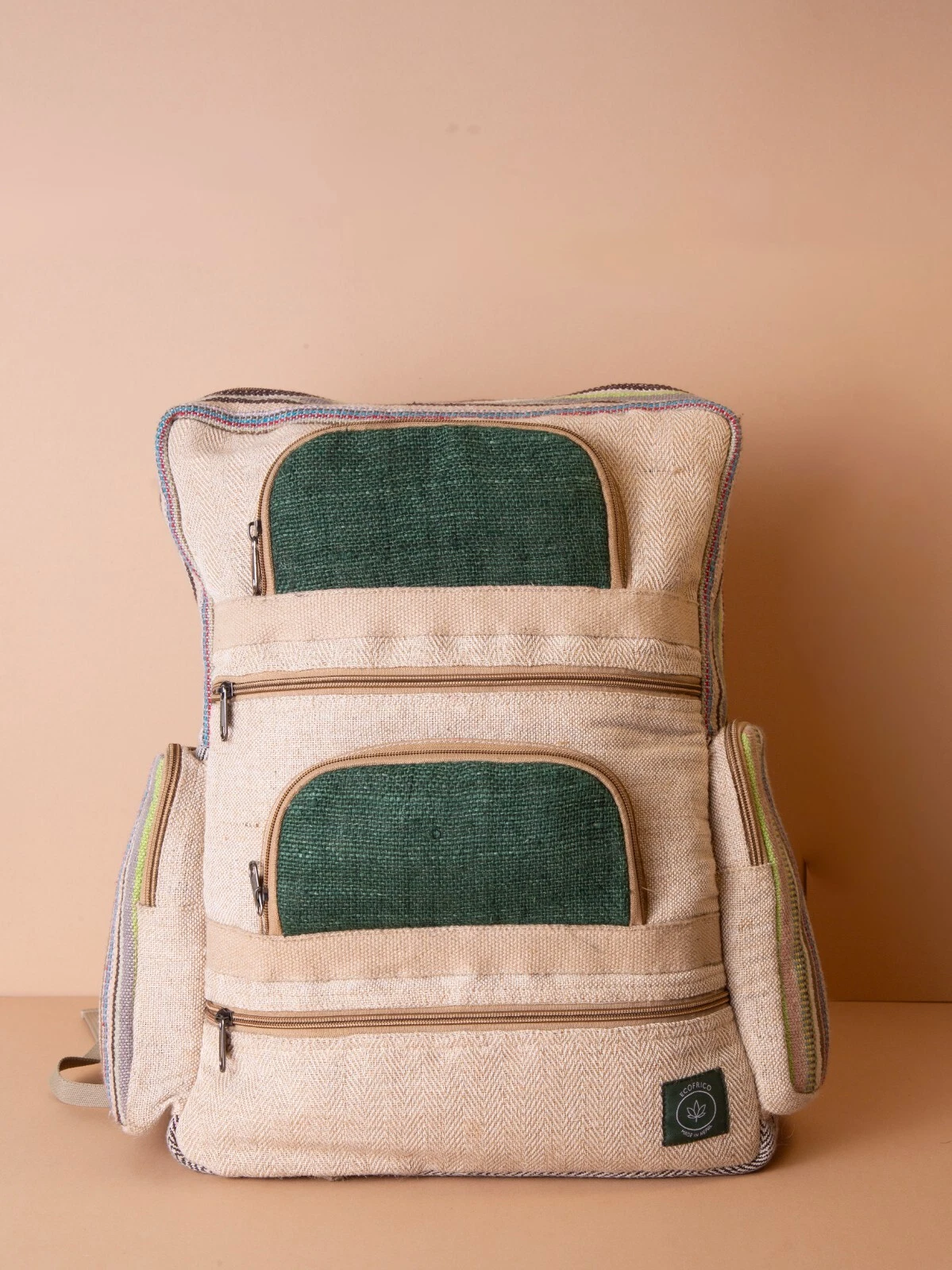 Himalayan Hemp Eco friendly Backpack with Laptop Sleeve