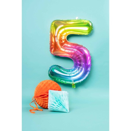 RAINBOW YUMMY GUMMY BIRTHDAY FOIL AGE BALLOONS - CHOOSE YOUR AGE - Picture 12 of 22