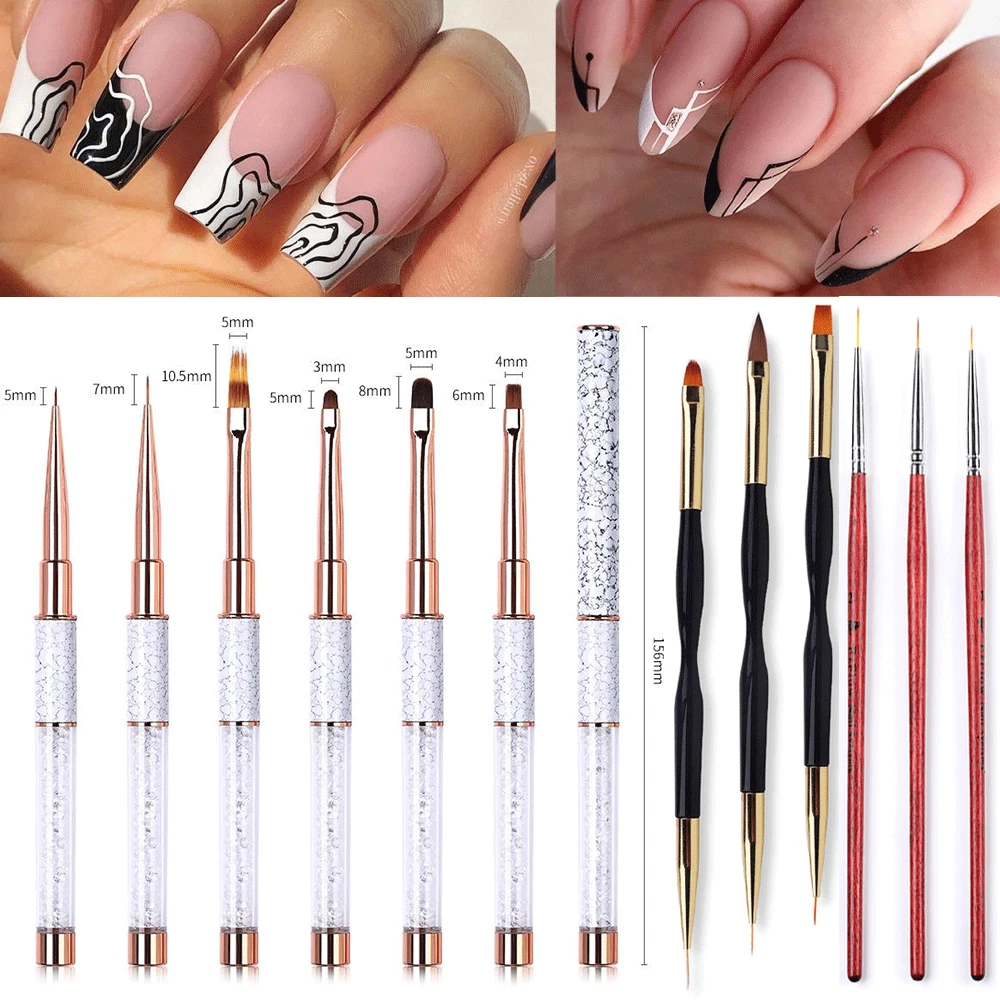 Nail Art DIY UV Gel Liner Painting Brush Painting Acrylic Pen Manicure Supplies