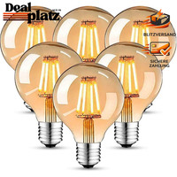 Edison GlüHbirne LED E27 4W 2700K Warmweiß Retro 470 Lumen 6 StüCk