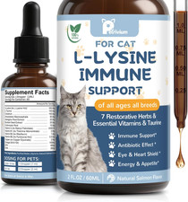 L-Lysine Supplement for Cats - Vitamins Taurine for Immune Support Allergy R
