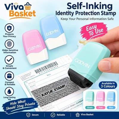 ID Diebstahl Schutz Roller Stempel Einfach Schützen Sie Ihre Daten Identität Sicherheit Privatsphäre