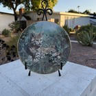 W.S. George Fine China Bobcat Nature's Dawn Charles Fracé 1991 Collector Plate — photo 5