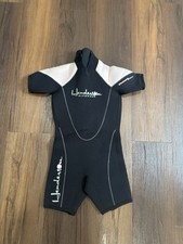 Henderson Aquatics Youth Girls Thermoprene Water Short Wetsuit Sz 2 Black/Pink