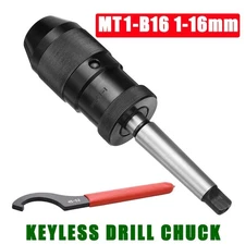 1-16mm Drill Chuck Tighten Keyless Lathe Tool MT1 B16 Shank Automatic Locking AU