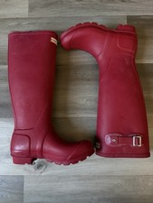 Hunter Women's Original Tall Wellington Rain Boots Waterproof WFT1000RMA Size 6