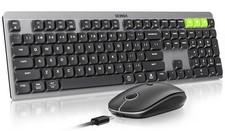 seenda Bluetooth Mechanical Keyboard and Mouse, 3 Device Connection Rechargea...