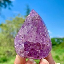 189G Ametista Naturale Geode Simbiosi Quarzo Rutilato Gemma Cristallo Esemplare Regalo