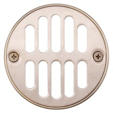 Westbrass 3 3 4 Inch Satin Nickel Shower Strainer Grid Drain Cover with Crown...
