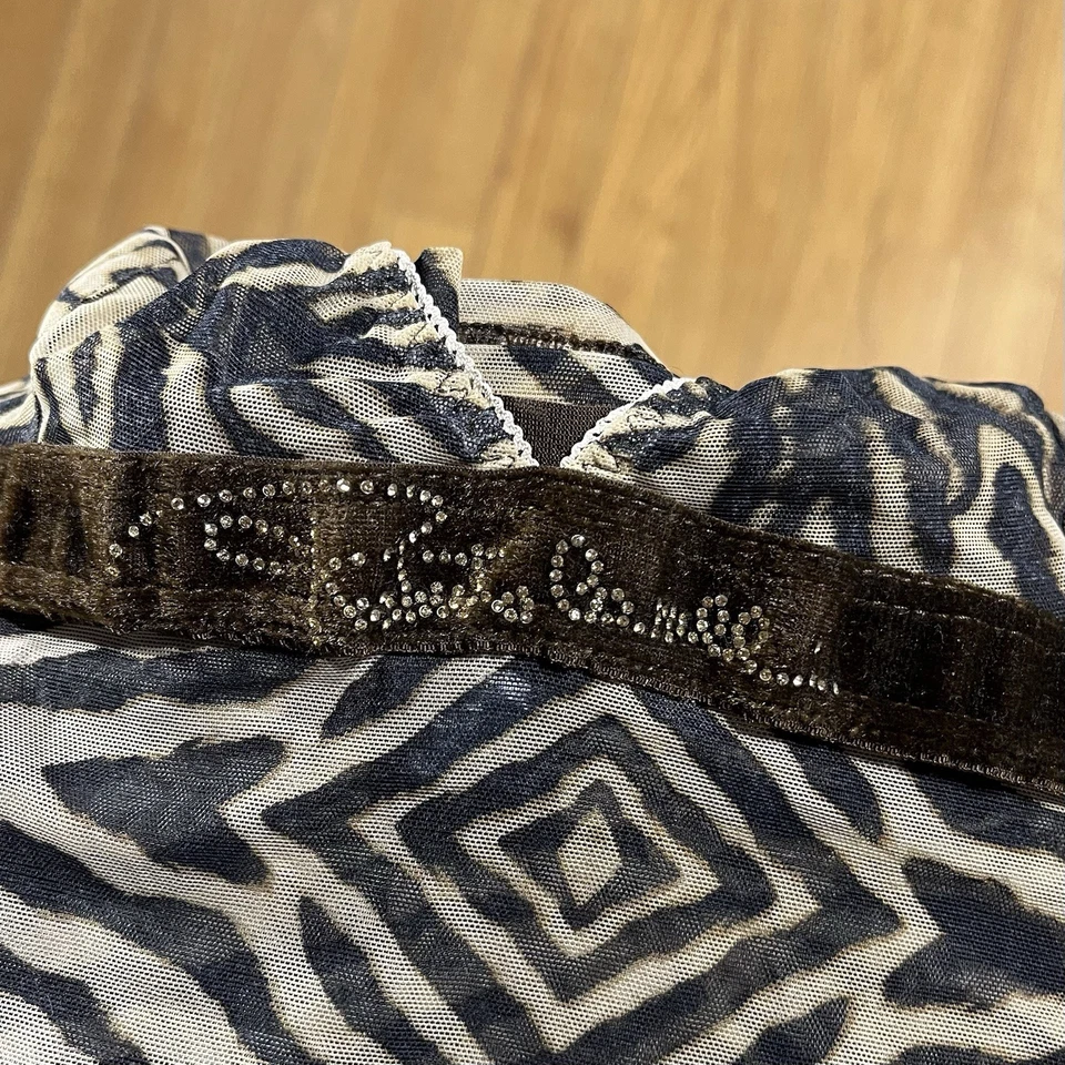 ROBERTO CAVALLI - TOP LINGERIE CANOTTA TIGRATA NUDE / MARRONE TG. 40 Foto 2 de 4