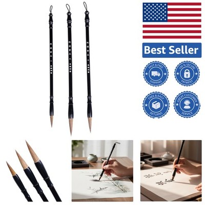 Versatile Chinese Brush Set for Calligraphy & Sumi Painting   3 Sizes Included
