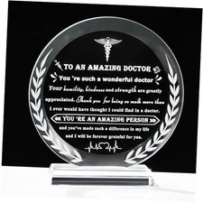 Doctor Appreciation Gifts for Women Men Crystal Plaque World's Best Doctors