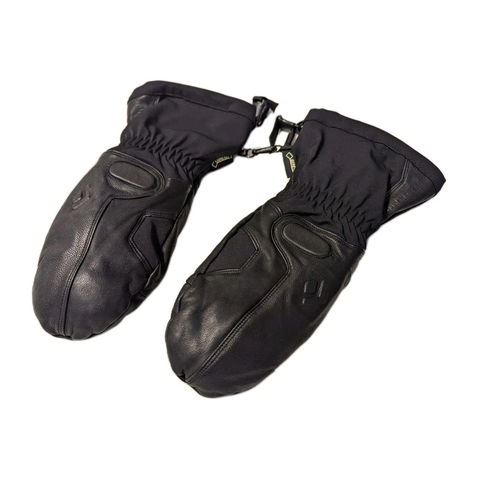 Black Diamond Mens Goretex Ski Snowboard Guide Mitten Gloves Goatskin Black M - Image 3 of 4