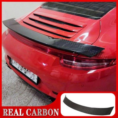 For Porsche 911 991.1 991.2 12-18 Real Carbon Fiber Rear Trunk Spoiler Wing Lid