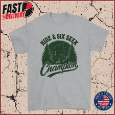 Hide and Six Seven Bigfoot Shirt, Funny 67 Meme Sasquatch Unisex Tee