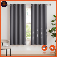 Thermovorhang Verdunklung 2Er Set Grau H 160 X B 140 Cm Blickdicht Schlafzimmer