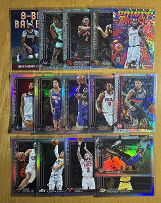 Lot 15x 2025-26 Topps Flagship FOILS SP - Rainbow, Sand Glitter, Inserts 8 Bit