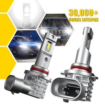 Pair 9005 HB3 White 6500k Foglight Bulb LED Super Set Bright 1:1 Mini Size EMC